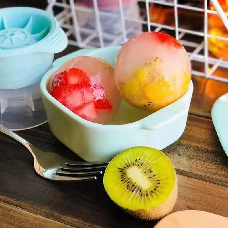 Langsam schmelzende Eisball-Formen Set 4 Stück, BPA-frei, für Cocktails, Whiskey und Punsch