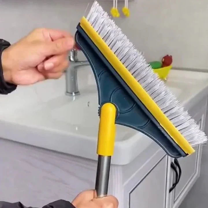 Multifunktionale Bodenreinigungsbürste – 3-in-1 für Küche, Fliesen, Fugen & Ecken – 120° drehbarer Kopf – Teleskopstiel