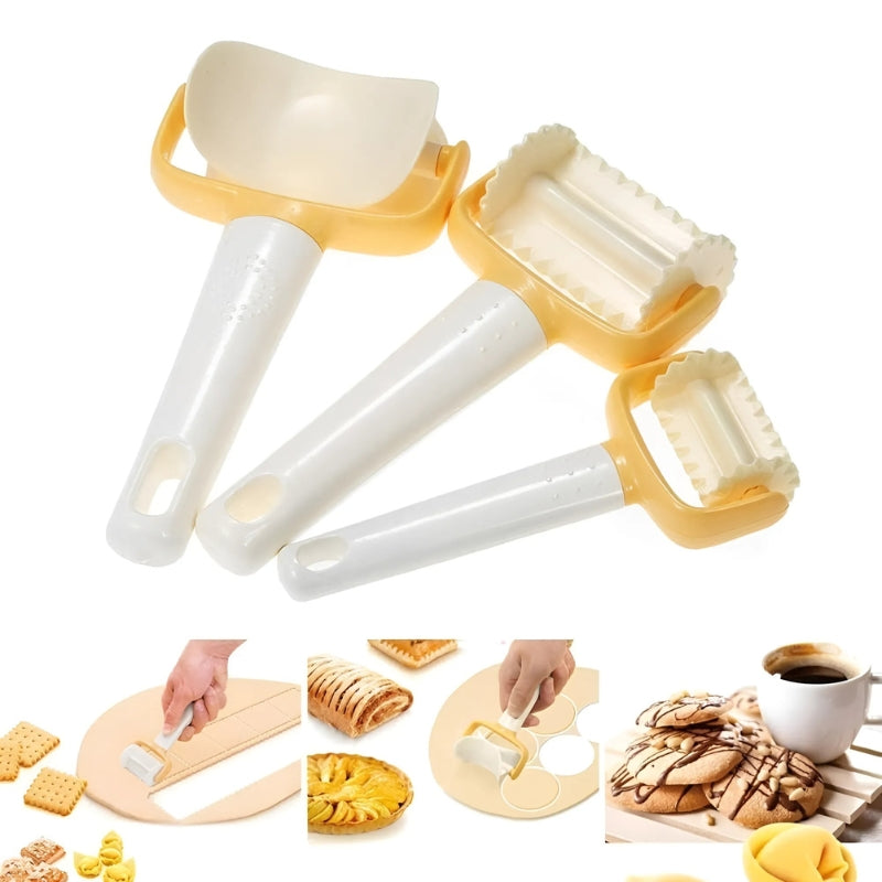 Teigroller für perfektes Gebäck – Präzises Schneiden & Formen, 3er Set, Ergonomisch & Vielseitig