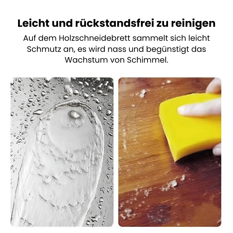 Antibakterielles Schneidebrett aus Edelstahl mit Griff, hygienisch und langlebig für die Küche