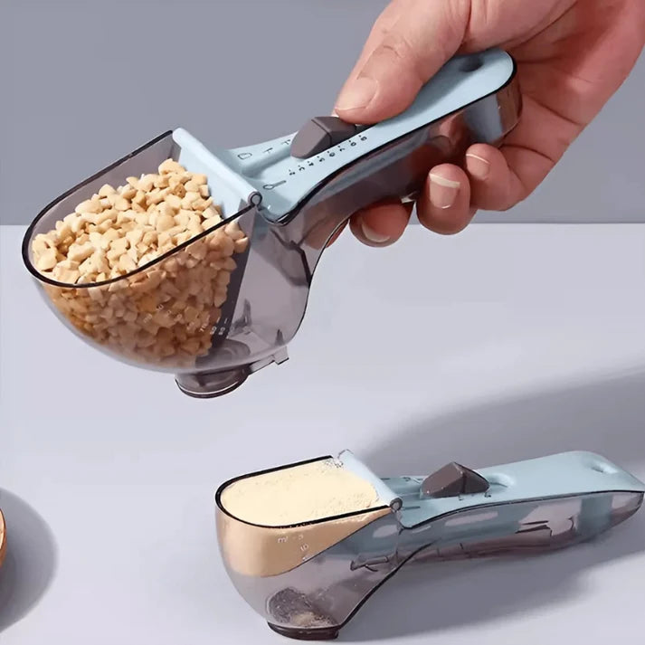 Einstellbares digitales Messlöffel-Set, präzise Messung, 5-in-1 Multifunktion, ideal für Küche und Backen