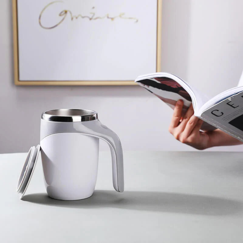 Automatischer Rührbecher – Selbstumrührender Kaffeebecher, Ideal für Kaffee, Tee, Milch und Proteinshakes, BPA-frei