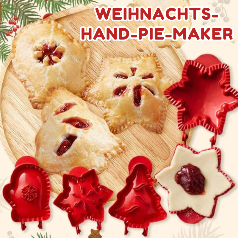 Set aus 3 Weihnachts-Hand-Pie-Maker – Festliche Backformen für Mini-Pasteten