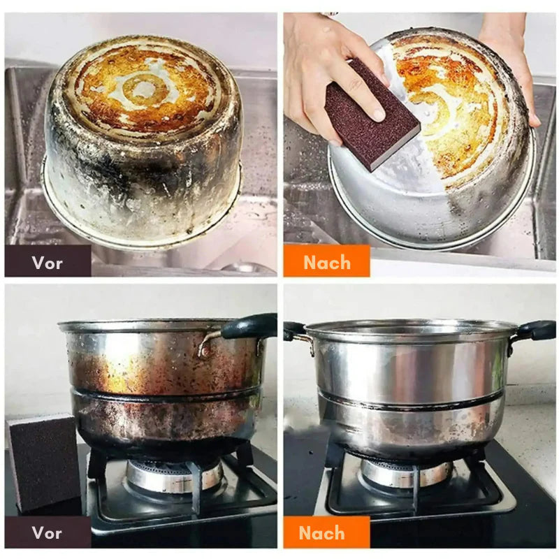 10er Set Ultra Reinigungsschwamm – Starker Rost- & Fleckenentferner, Chemiefreie Reinigung