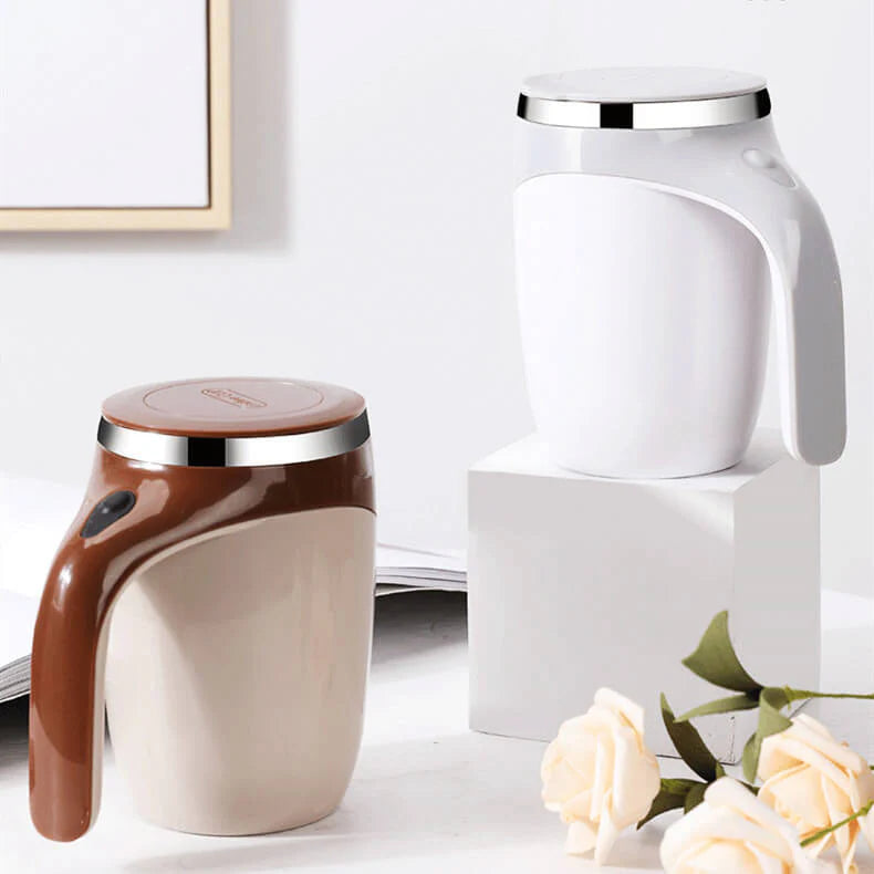 Automatischer Rührbecher – Selbstumrührender Kaffeebecher, Ideal für Kaffee, Tee, Milch und Proteinshakes, BPA-frei