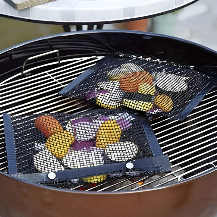 GrillBag Grillkorb für empfindliche Lebensmittel, Antihaft, Wiederverwendbar, 2er Set