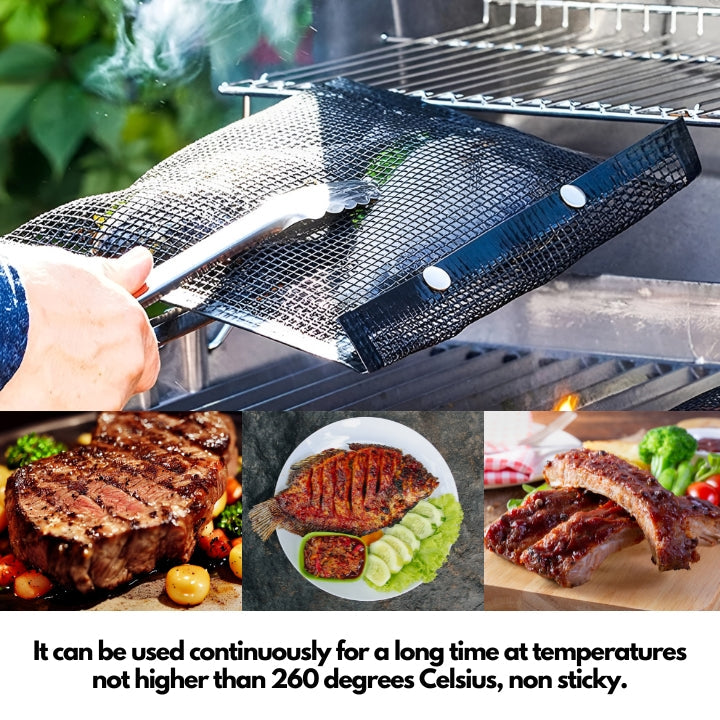 GrillBag Grillkorb für empfindliche Lebensmittel, Antihaft, Wiederverwendbar, 2er Set