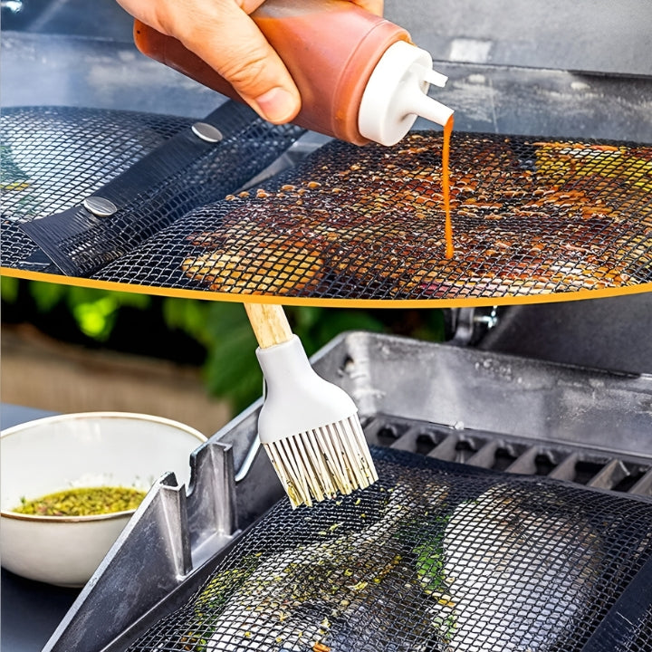 GrillBag Grillkorb für empfindliche Lebensmittel, Antihaft, Wiederverwendbar, 2er Set