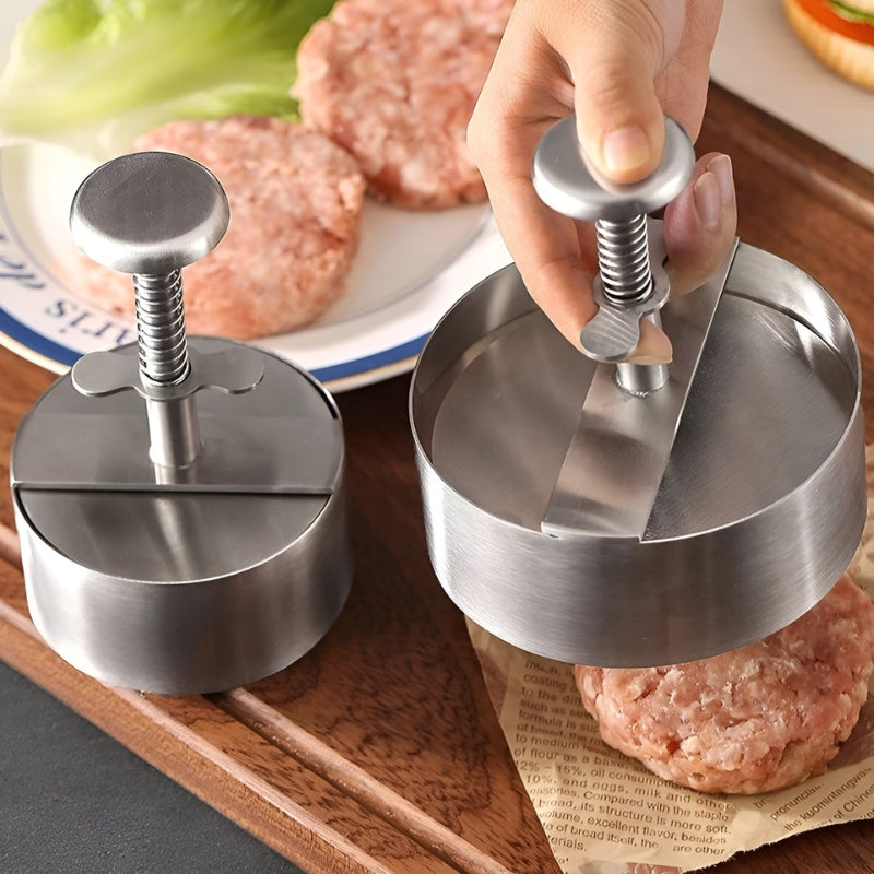 Fleischpresse Edelstahl für Perfekte Burger Patties, Klein und Groß, Leicht zu Reinigen