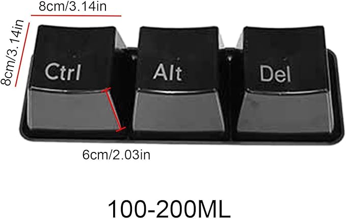 Ctrl ALT DEL Becher Set – Kreative Tassen im Tastaturdesign für Technikliebhaber – 350ml, Mikrowellen- und Spülmaschinenfest