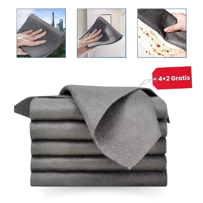 6er Set Mikrofasertücher – Streifenfrei für Glas & Spiegel