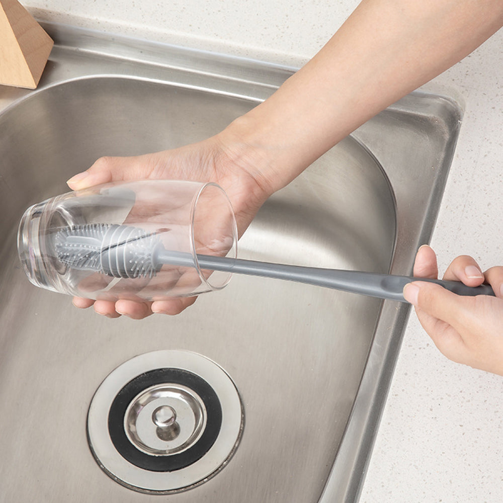 Silikon Flaschenbürste – Lange Reinigungsbürste für Babyflaschen, Gläser und Trinkflaschen