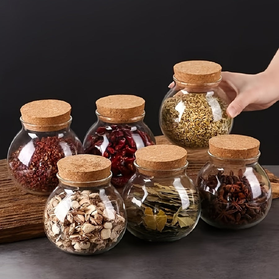 Multifunktionale Aufbewahrungsbox mit Holzdeckel – Runde Glasbehälter für Kaffee, Tee, Zucker, Mehl, Nüsse – Küchen Organizer