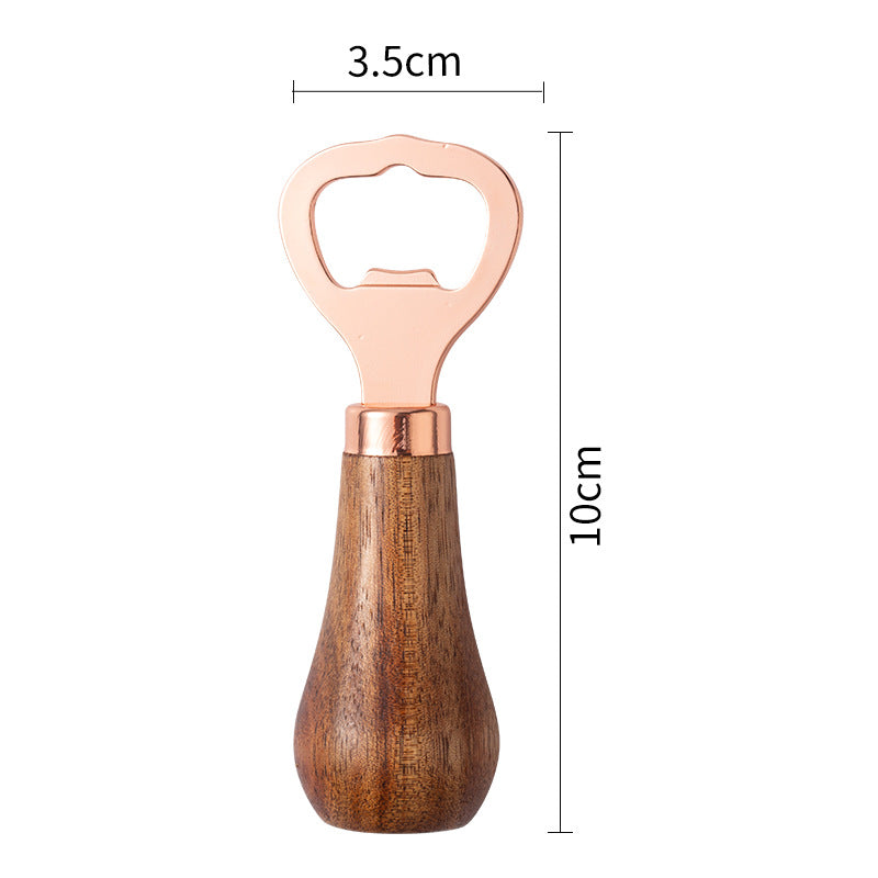 Personalisierbarer Bierflaschenöffner aus Edelstahl mit Holzgriff, 2 Stück – Küchenutensil, ideales Geschenk