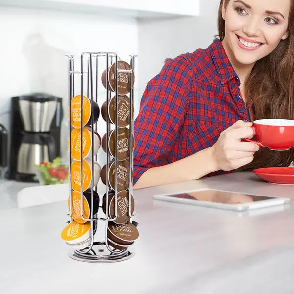 Kapselhalter für 24 Kaffeekapseln – Edelstahl, Kompakter Kapselspender