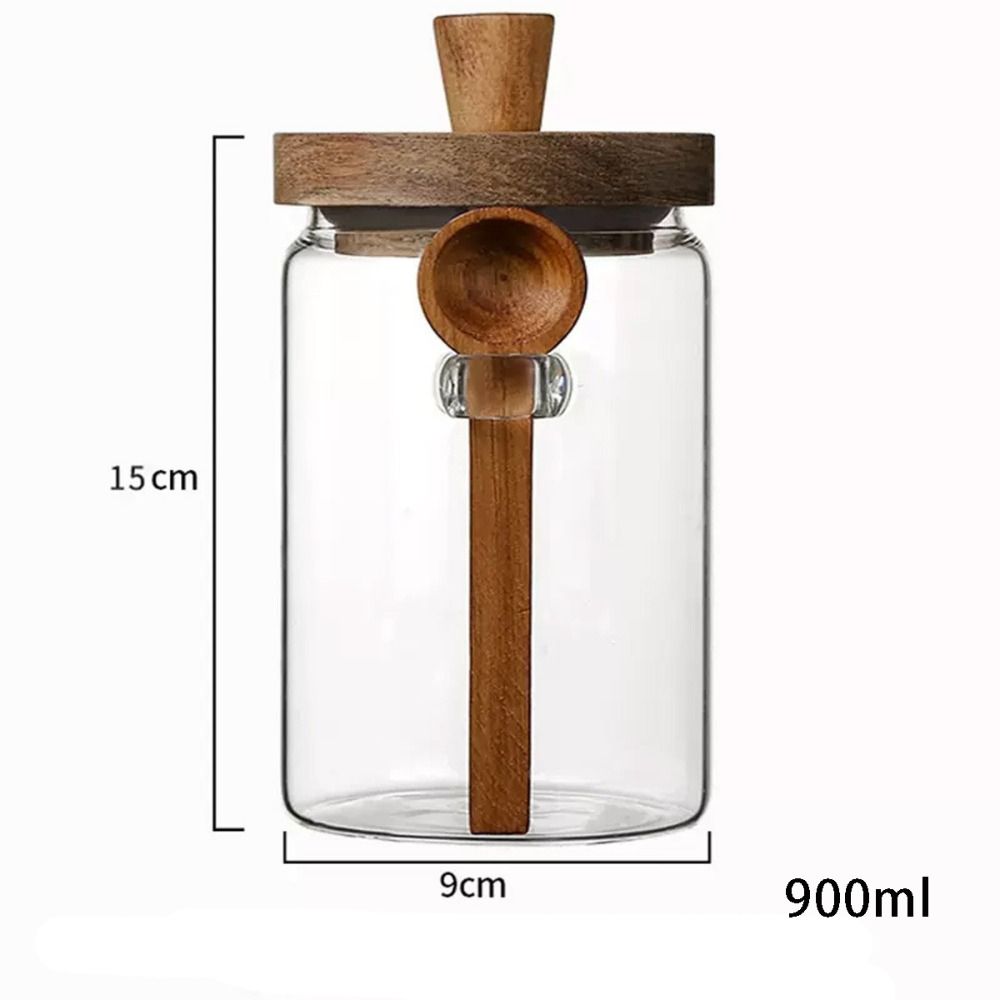Glas Aufbewahrungsbehälter Rund mit Deckel – 400ml, 600ml, 900ml, Luftdicht für Küche, Kaffee und Tee