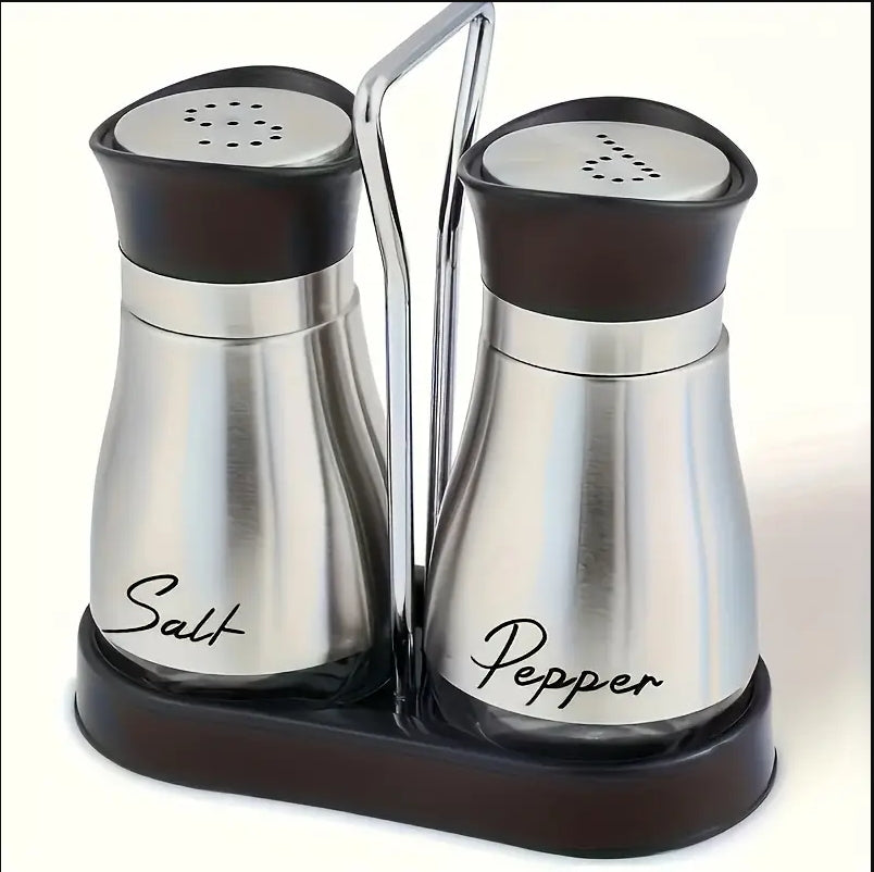 Elegante Salz- und Pfeffermühle Set Edelstahl – Transparentes Glas, Leicht zu Reinigen, Ideal für Gewürze
