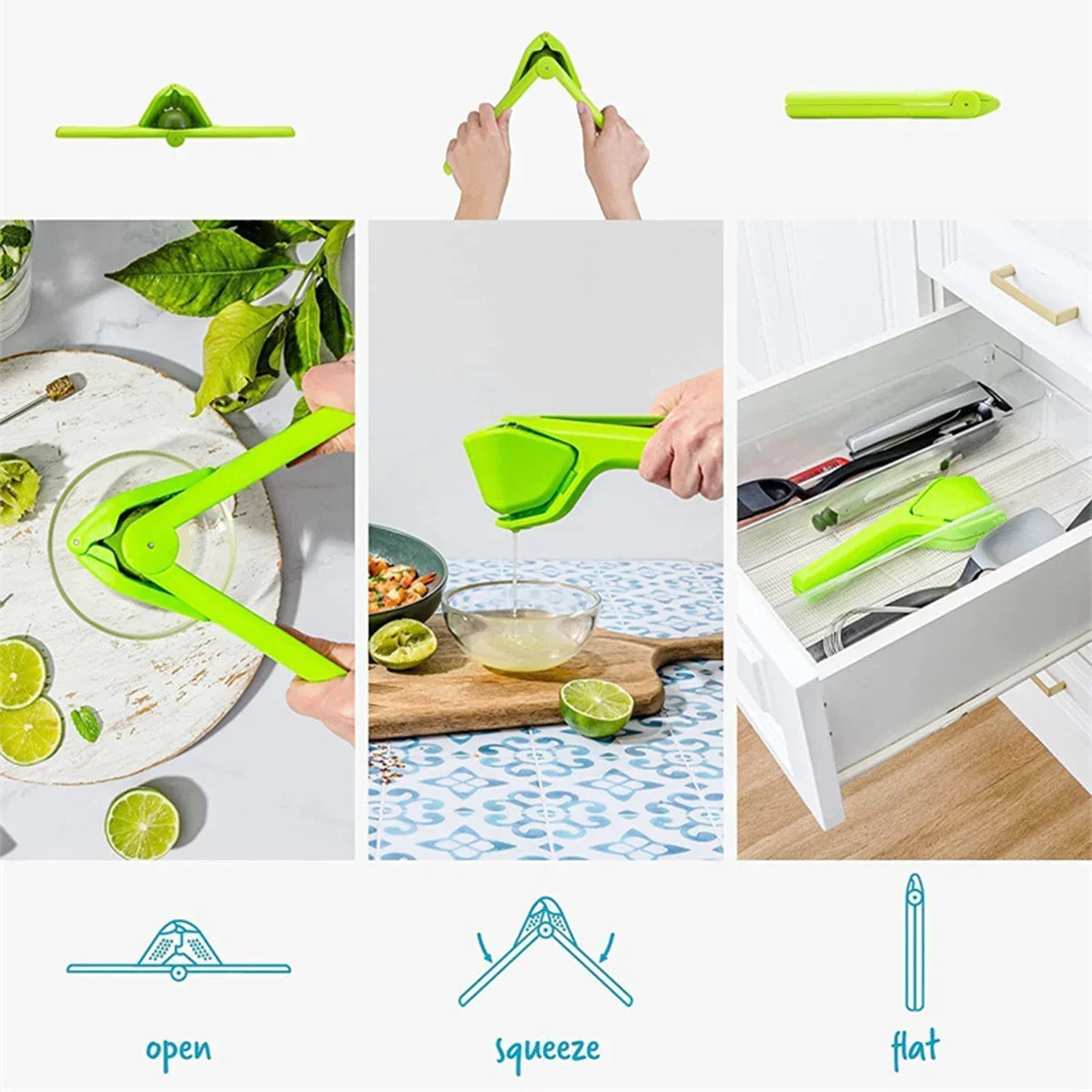 Zitronenpresse für Zitrusfrüchte – Mühelose Saftgewinnung, Ergonomisches Design, Kunststoff, 22 x 8 cm