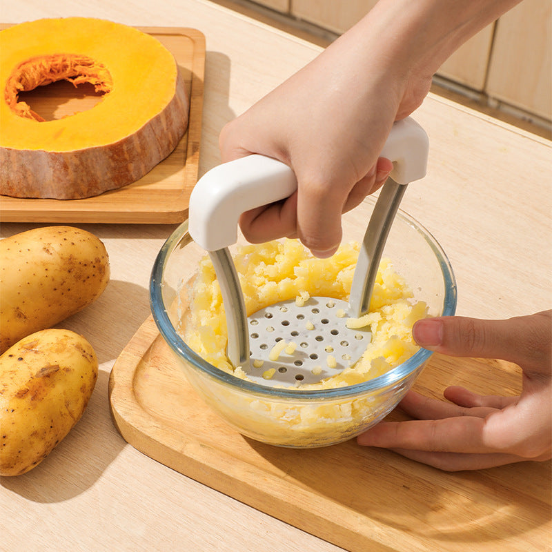 Kartoffelstampfer – RVS Küchenhelfer für Kartoffelpüree und Knoblauch