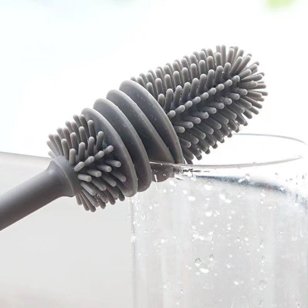 Silikon Flaschenbürste – Lange Reinigungsbürste für Babyflaschen, Gläser und Trinkflaschen