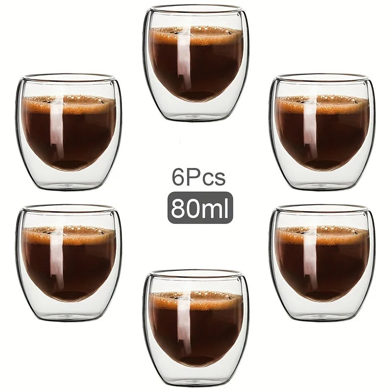 Doppeltwandige Glastasse, Handgefertigte Tasse, Hervorragende Wärmeisolierung