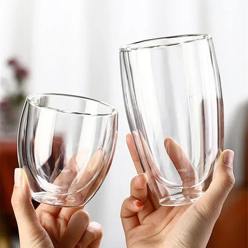 Glasbecher, Doppelwandige Gläser, Hitzebeständig