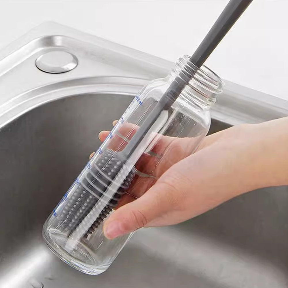 Silikon Flaschenbürste – Lange Reinigungsbürste für Babyflaschen, Gläser und Trinkflaschen