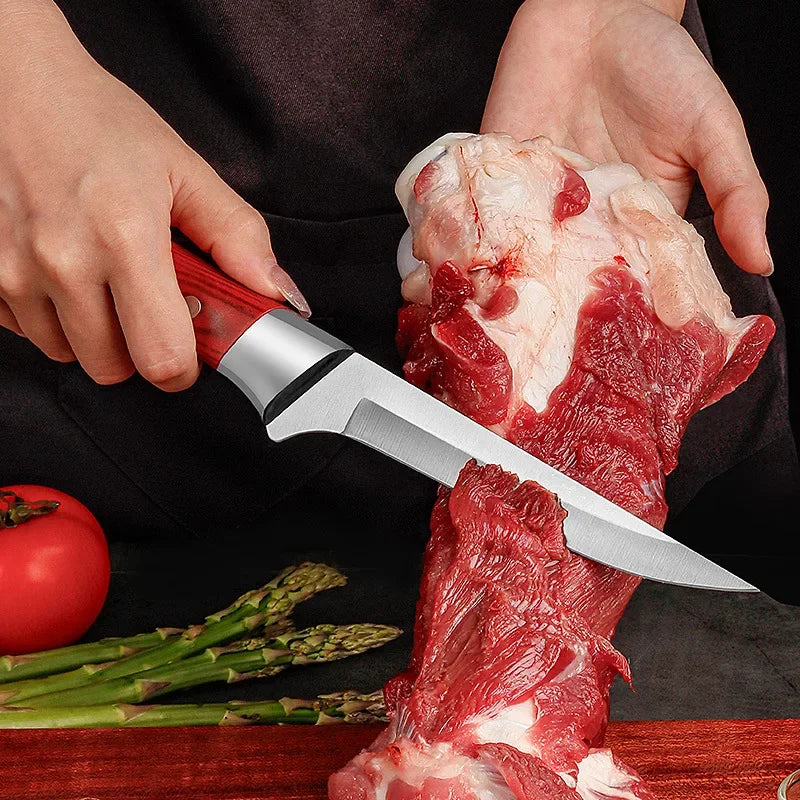 6 Zoll Küchenmesser 2 Stück, Rostfreies Stahl Messer für Fleisch, Obst & Gemüse, Schneiden von Schweinefleisch und Lamm, Küchenbedarf