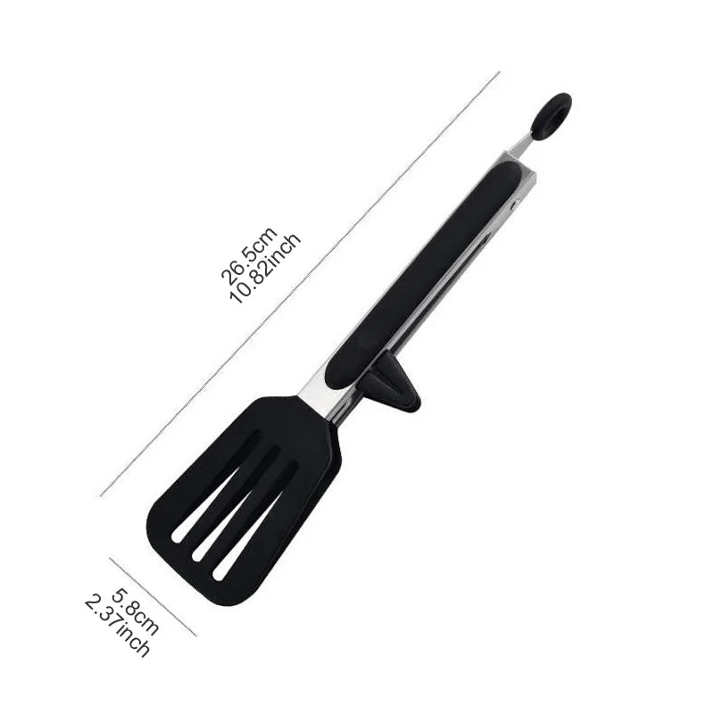 9-Zoll Edelstahl Silikon Küchenzange, Antihaft Grillszange, BBQ, Salat, Brot, Küchenaccessoires