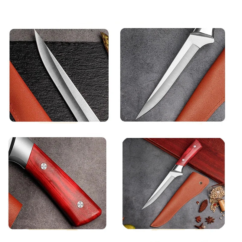 6 Zoll Küchenmesser 2 Stück, Rostfreies Stahl Messer für Fleisch, Obst & Gemüse, Schneiden von Schweinefleisch und Lamm, Küchenbedarf