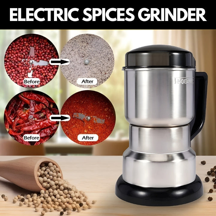 Elektrische Kaffeemühle aus Edelstahl – Vielseitig, Leistungsstark, 200–300 W