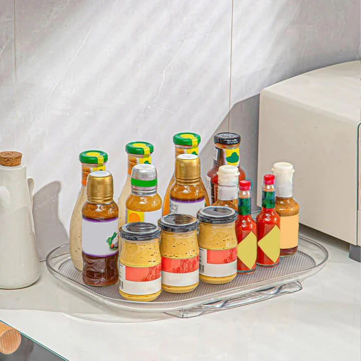Drehbares Kühlregal, 360° Rotierender Organizer, Platzsparender Aufbewahrungsständer