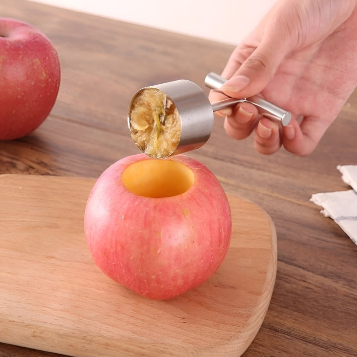 Fruchtkern- und Kernseparator aus Edelstahl, Entkerner für Äpfel und Pfirsiche, 2 Stück