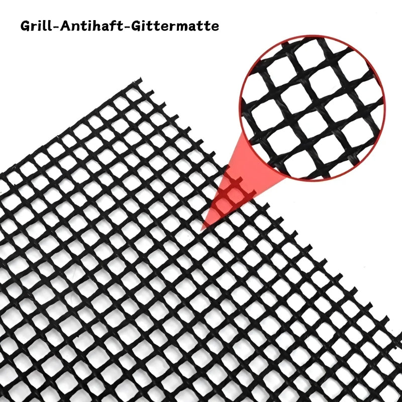 Antihaft-Grillmatte aus Mesh – Wiederverwendbar, Hitzebeständig bis 371°C, Set mit 5 Stück