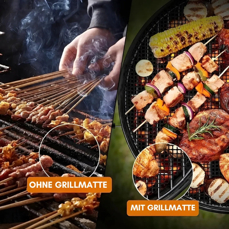 Antihaft-Grillmatte aus Mesh – Wiederverwendbar, Hitzebeständig bis 371°C, Set mit 5 Stück