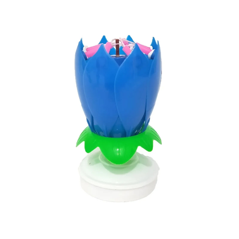 Set of 3 rotierende Lotus-Musikkerzen für Geburtstags- & Partydekoration – Magische Kerze mit Musik, Ideal für Feiern