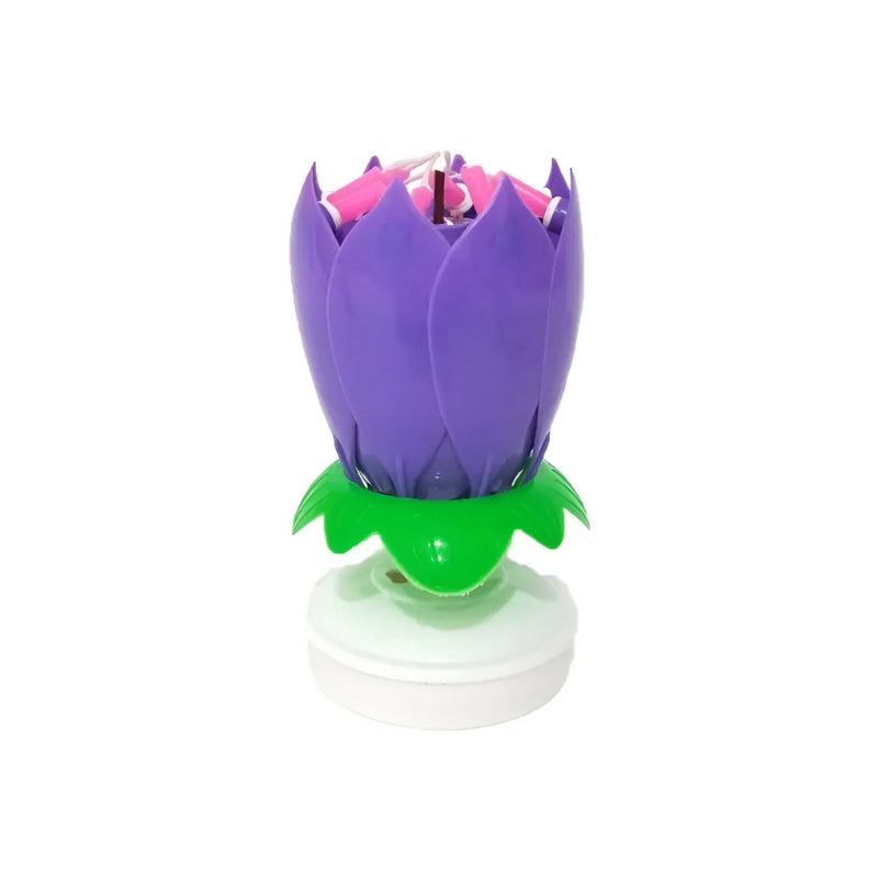 Set of 3 rotierende Lotus-Musikkerzen für Geburtstags- & Partydekoration – Magische Kerze mit Musik, Ideal für Feiern
