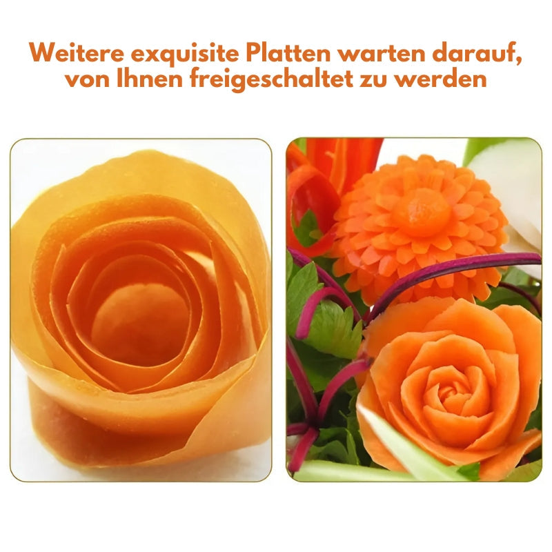 Innovativer Spiral-Gemüseschneider, Multifunktional, Edelstahlklinge, Kompakt für Karotten, Gurken, Zucchini und mehr