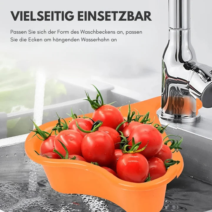 Abflusskorb Set für Spülbecken, Schwanenhals-Design, 2-teilig, Platzsparend und Praktisch