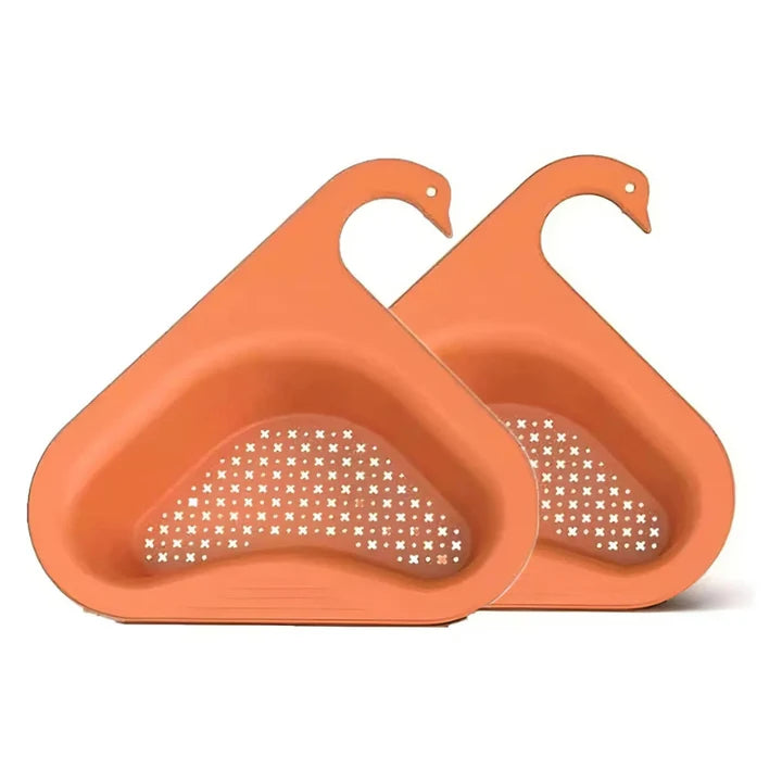 Abflusskorb Set für Spülbecken, Schwanenhals-Design, 2-teilig, Platzsparend und Praktisch
