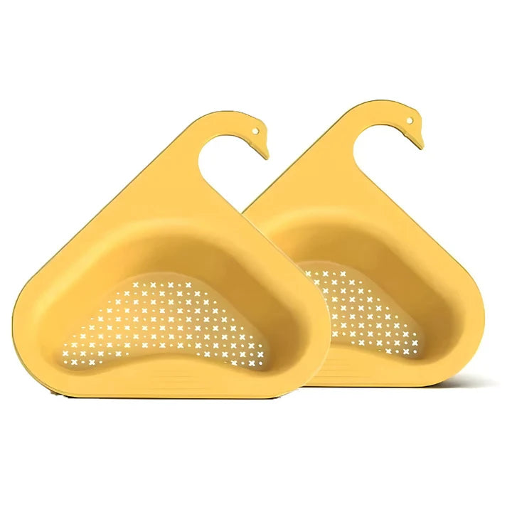 Abflusskorb Set für Spülbecken, Schwanenhals-Design, 2-teilig, Platzsparend und Praktisch