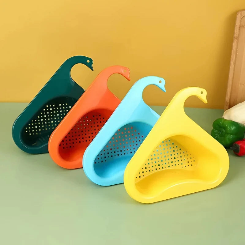 Abflusskorb Set für Spülbecken, Schwanenhals-Design, 2-teilig, Platzsparend und Praktisch