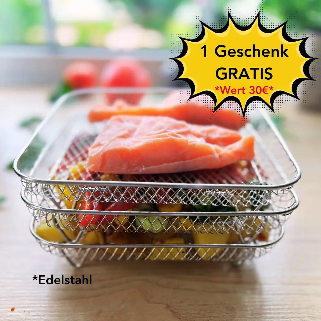 Stapelbare Körbe für Heißluftfritteusen – Mehr Platz, Perfekte Garergebnisse Mivoza Deutschland
