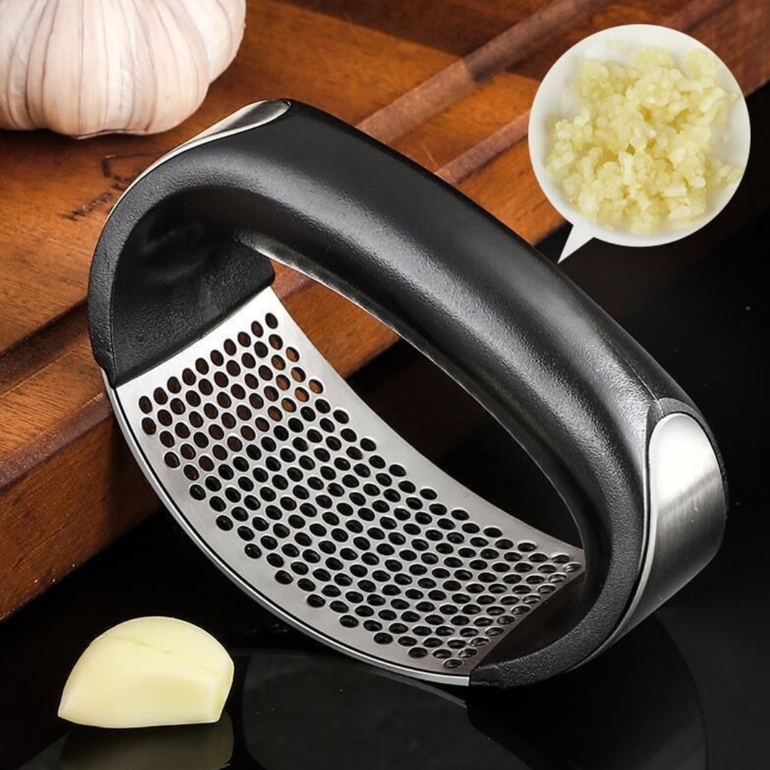 Knoblauchpresse Edelstahl | Ergonomisch & Spülmaschinenfest | Praktische Küchenhilfe