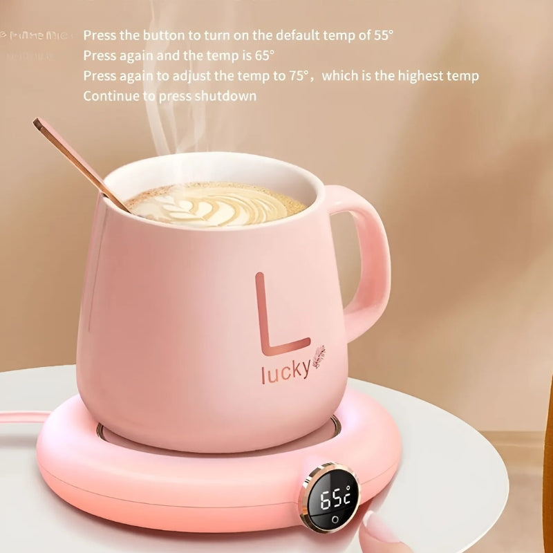 USB Heizuntersetzer für Kaffee, individuell einstellbare Temperatur, tragbar, automatische Abschaltung