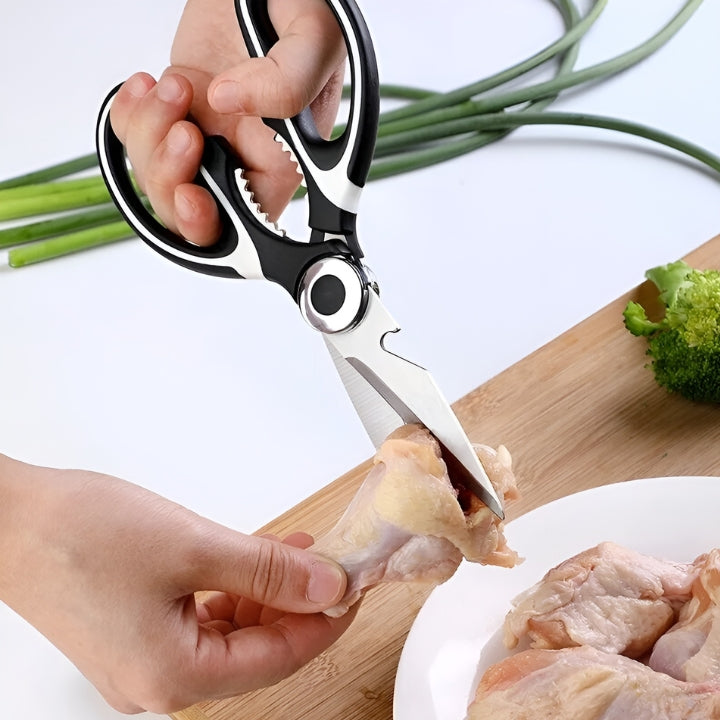 Ergonomische Küchenschere aus Edelstahl, Scharf, Vielseitig für Gemüse, Fleisch und Fisch – 9,5 x 21 cm