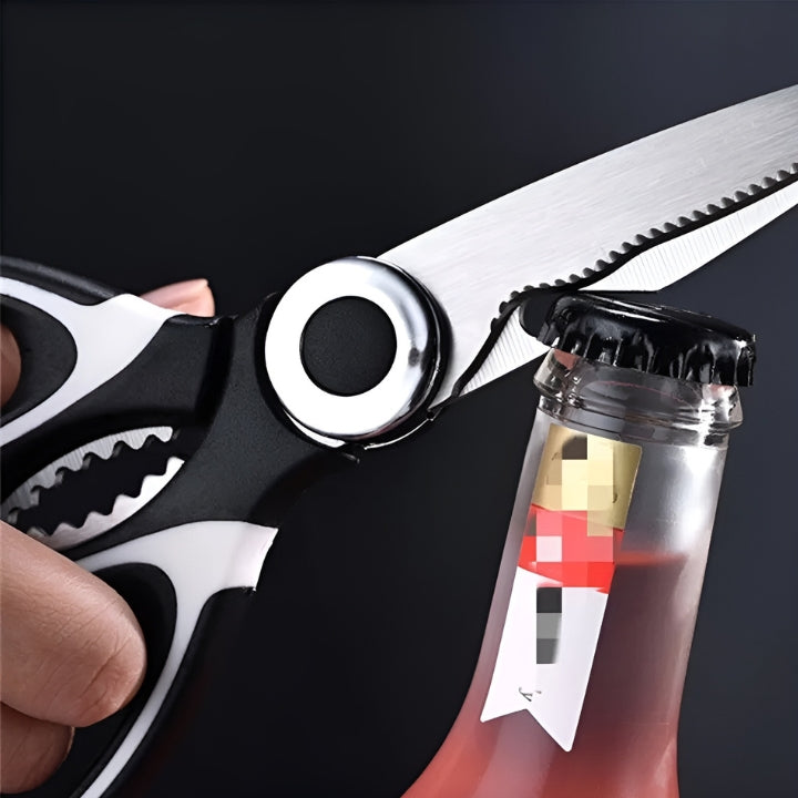 Ergonomische Küchenschere aus Edelstahl, Scharf, Vielseitig für Gemüse, Fleisch und Fisch – 9,5 x 21 cm