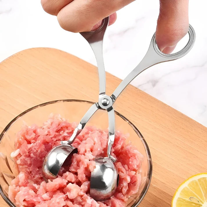Fleischbällchen Former aus Edelstahl | Perfekt geformte Bällchen in Sekunden