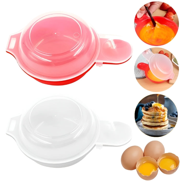Set aus 2 Mini Eierkochern für die Mikrowelle – Schnelles Frühstück ohne Aufwand