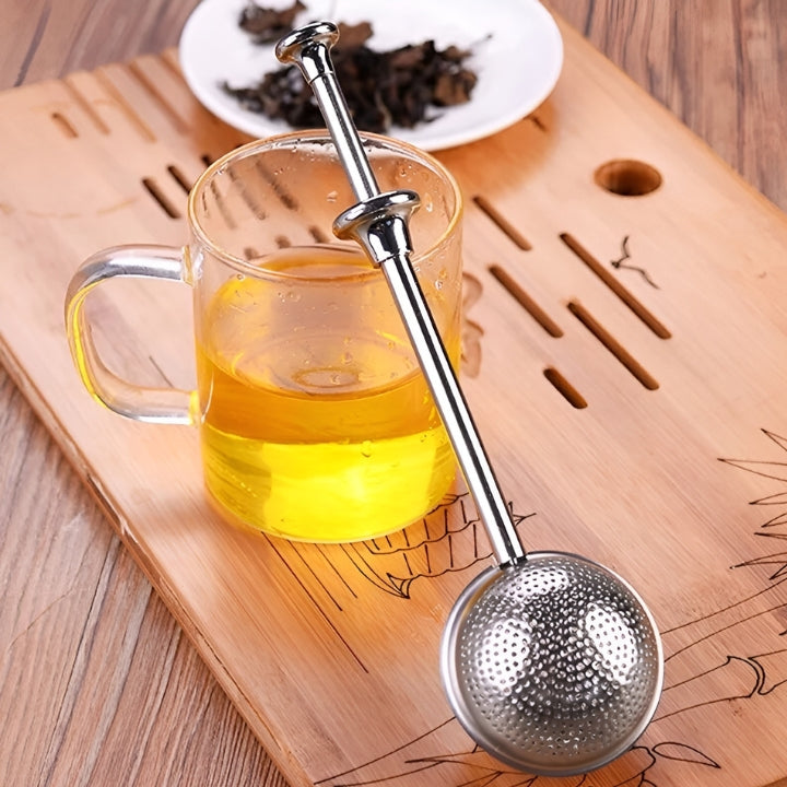 Set of 2 Teesieb, Edelstahl Teesieb mit langem Griff für perfekten Teeaufguss